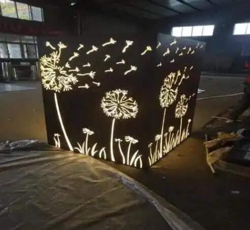蜀山耐候钢灯箱